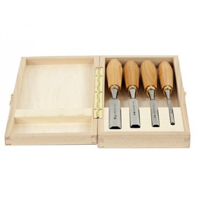 4 Formones en caja madera 4 Formones en caja madera